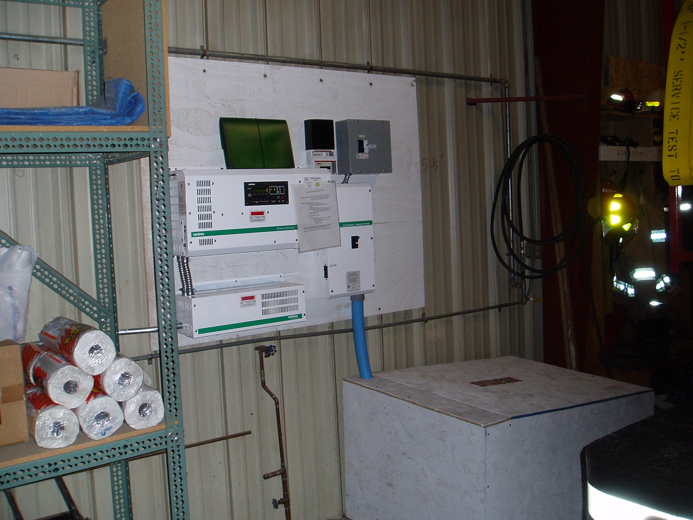 Photo of inverter installed on solar electric system at Big Timber VFD